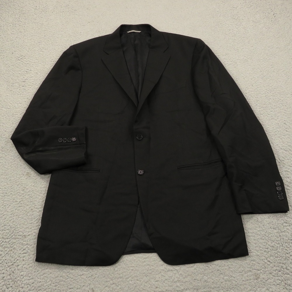Canali 1934 Blazer 44L Wool Black 2 Button Formal Jacket Italian Made Vented